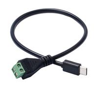 Zqxnt 30cm Long Type C To 2 Pin Solderless Power Adapter Cable 9V 12V 20V Selection Voltages 3A For Fan Blower LED Light Power Cord For Toy Instrument