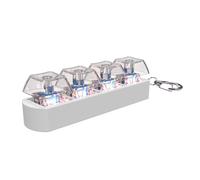 Zqxnt 4-Key Mechanical Keycap Tester Keychain With LED Lighting For Stress Reduction And Relaxation For Home Or Office
