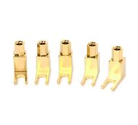Zqxnt 5pcs Banana To Spade Adapter Plugs Y Type Cable Connector Banana Socket Connector Cap Cover Protector Plug Adapter Socket Coaxial Cable Cord Solder Bulkhead Panel O Press Butt