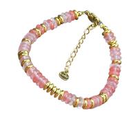 Zqxnt Colorful Natural Stone Beads Handmade Bangle Bohemia Beaded Wristchain Jewelry Women Festival Celebration Jewelry
