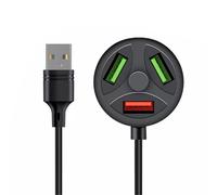 Zqxnt Compact USB Charging Hub USB2.0 Three Port Expander USB Charging Hub Dock Suitable For USB Car Chargers