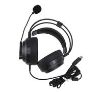 Zqxnt Corded USB Headphone With Metal Flexible Microphone Boom Long Cable Lightweight Design Clear Voice For Remote Work Adjustable Microphone Headset For Studying