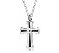 Zqxnt Crossed Locket Pet Ashes Holders Necklace For Cats Dog Ashes Memorial Jewelry Human Pet Cremation Urn Necklace Keepsakes Ashes Holders Jewelry