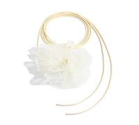 Zqxnt Fashion Pretty Girls Black White Lace Necklace Women Gothic Stretch Choker Jewelry Rose Flower Necklace Anniversary Choker Necklaces For Women Girls Wedding Fashion Jewelry Clavicle Chain