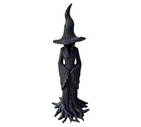 Zqxnt Halloween Decorations Cracker-Barrels Witch Statue Desktop Ornaments Retro Magician Decorations Resin Witches Figurines Crackers Barrels Witch Statues