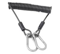 Zqxnt Heavy Duty Spring Coil Fishing Lanyard with Carabiner Spirals Coiled for Surfs, Retractable Rope Retractable Fishing Coil Cord