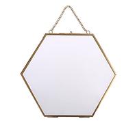 Zqxnt Hexagon Floating Hanging Photo Frame Metal Glass Portrait Picture Plant Standing Frame Photo