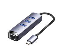 Zqxnt High Performances Double Chip USB Hubs USB C To Ethernet Adapter 1000Mbps Speed For Stable Internet For Window7/8/10/11