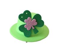Zqxnt Irish National Day Small Green Hat With Shamrock And Hair Clip Great For StPatricks Day Party Gathering Dressingup