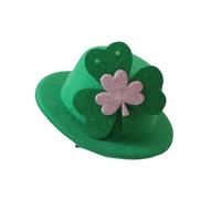 Zqxnt Irish National Day Small Green Hat With Shamrock And Hair Clip Great For StPatricks Day Party Gathering Dressingup