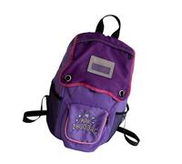 Zqxnt Japanese Contrast Color Nylon Backpack Embroidery Letter Large Capacity Student Zippered Book Bag For School And Travel Student Rucksack