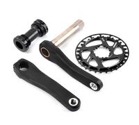 Zqxnt Light Weight Round Tapers Crankset Chainwheel Aluminum Alloys Cranks Bike Part For Enhancing Cycling Efficiency Short Crank Arm Mountain Bike