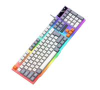 Zqxnt MultiSystems Wire Keyboard 104Keys With Breathing Lighting Ergonomic Build Keyboard And Long Last Switches Life