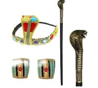 Zqxnt Pharaoh Hat Snakes Hairband Cosplay Headbands For Halloween Cosplay Queen Of Egypt Golden Beads Halloween Headwear