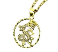 Zqxnt Powerful Dragon Pendant Necklace Accessory Delicate Chain Exquisite Clavicle Chain For Daily Wear Parties Chinese Traditional Culture Inspired Pendant Neckchains