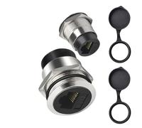 Zqxnt RJ45 Connector Networking Panel 22mm Mount Cat6 Internet Extension Wall Mount Networking Adapter Gigabit Ethernet Female To Female