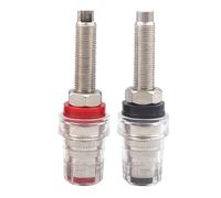 Zqxnt Set Of 2pcs Shielded Clear Terminals Posts For Stable Transmission In Amplifiers And Soundbox Transparent Binding Post