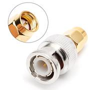 Zqxnt SMA-BNC-JJ RF Coaxial Coax Adapter SMA Male To BNC Male Plug Straight Connector Cap Cover Protector Plug Adapter Socket Coaxial Cable Cord Solder Bulkhead Panel O Press Terminal Butt