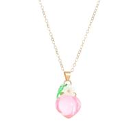 Zqxnt Strawberry/Peach Pendant Necklace Simple Necklace Alloy Texture Date Jewelry For Music Festivals And Fashion Shows Casual Wear Statement Necklace