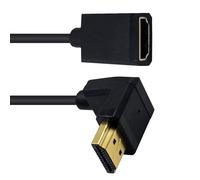 Zqxnt Thin 4K HDTV Port Extension Cable Wire 90 Degree Male To Female For HDTV Laptops Camera Projector And More Short Cable