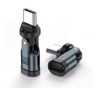 Zqxnt USB C Adapter PD240W Fast Charging Connectors 480Mbps Highly Speed Data Transmission Compactly Space Saving Design USB C Rotatable Fast Charging Adapter