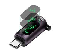 Zqxnt USB C Extension Adapter USB C Adapter With 80Gbps Data Transfer And Real Time Power Display Digital Display Charging Power