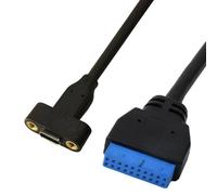Zqxnt USB C Female To IDC20P Female Adapter Cable 20Pin Extension Cable 5Gbps Data For Computer Motherboard Accessories Computer Case Expansion