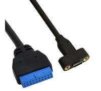 Zqxnt USB C Female To IDC20P Female Adapter Cable 20Pin Extension Cable 5Gbps Data For Computer Motherboard Accessories Computer Case Expansion