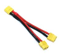 Zqxnt XT60 Parallel Battery Connector Male/Female Cable Extension Y Splitter/ 3-Way Silicone Wire For Motor Parallel Connectors