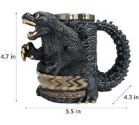 ZQXYXFUS 3 D Monster Mug, Desktop Decoration Sculpture, Novelty Coffee Mugs, Celebrate The King of Monsters in Style and Charm of This Monsters Legend, Home Resin Crafts(Pink)