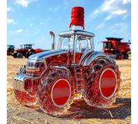 ZQXYXFUS 300ML Car Shaped Whiskey Decanter - Art Statue, Tractor Whiskey Bottle, Creative Leak-proof Empty Wine Bottle Dispenser(C)