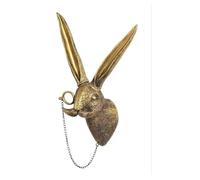 ZQXYXFUS Decorative Wall Mounted Animal Heads, Gold Metallic Finish, Bear Deer Rabbit with Glasses(D)