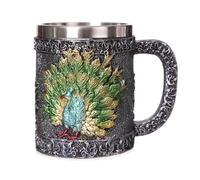 ZQXYXFUS Medieval Mug Beer Stein Cup - Reusable Stainless Steel Party Coffee Mug Drinking Cup for Men Father's Day Gifts