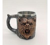 ZQXYXFUS Medieval Mug Beer Stein Cup - Reusable Stainless Steel Party Coffee Mug Drinking Cup for Men Father's Day Gifts
