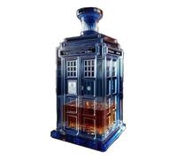 ZQXYXFUS Whiskey Decanter Wine Bottle - Art Statue, 10 Oz Blue Phone Booth Shaped Whiskey Bottle, Funny Flask Liquor Dispenser, Home Bar Tabletop Decoration