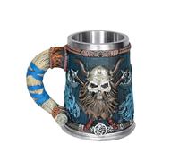 ZQXYXFUS Wine Glasses, Beer Mugs, Original Handmade Viking Mug - 600ml Stainless Steel Medieval Celtic Pirate Heavy Cup