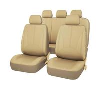 ZQYCD Car Seat Cover Sets for Toyota Yaris Hybrid 2020-2024, Front Rear Seat Protectors Leather Waterproof Non-Slip Breathable Cushion Covers Accessorie,G/Beige