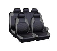 ZQYCD Car Seat Covers for BYD Dolphin 2021-2024, 9pcs Set Leather Car Seat Cushion Protectors Waterproof Antifouling Easy to Fit Interior Accessories,B/9pcs Set Grey