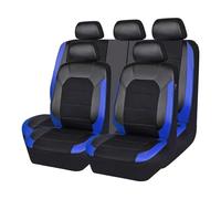ZQYCD Car Seat Covers Universal Fit for FIAT Panda 3. Series (Type 169) 2003-2012,Front and Rear Pu Leather Seat Covers Protectors Waterproof Durable Interior Accessorie,C/Blue