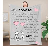 ZQYMM I Love You Gifts for Her - Flannel Blankets Wedding Presents for Wife, Anniversary Valentines Presents for Her Wife Women, Best Birthday Gifts for Wife, Personalised Blanket
