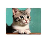 ZQYTGFDC A curious cat Washable Inside Floor Mats Tracks Throw Rugs Carpet for Living Room Bedroom Office Dorm Home Decor, carpet 63x48in