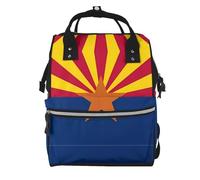 ZQYTGFDC Arizona Flag Canvas bag with large capacity and multiple pockets, suitable for mother, baby and travel