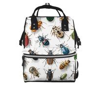 ZQYTGFDC Beatles Collection Canvas bag with large capacity and multiple pockets, suitable for mother, baby and travel