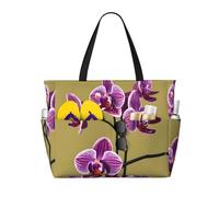 ZQYTGFDC Beautiful Orchids Water-repellent honeycomb mesh travel bag, multi-pocket large capacity, practical and durable