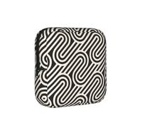 ZQYTGFDC Black Curved Texture Feminine Hygiene Pouch, 6 10 Pads Capacity, Small Organizer for Purse Handbag Suitcase, Gift for Girls Women