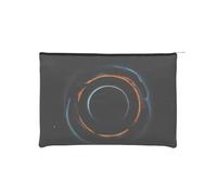 ZQYTGFDC Brown wood pattern Women Zipper 8.9 x 6.5Inches Small Toiletry Organizer for Valentine's Day Friend Girlfriend Gifts, Mysterious Cosmic Black Holes, One Size