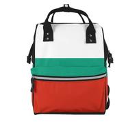 ZQYTGFDC Bulgarian Flag Canvas bag with large capacity and multiple pockets, suitable for mother, baby and travel