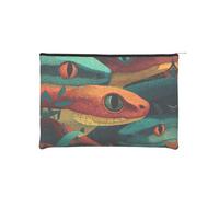 ZQYTGFDC Circular color collision Women Zipper 8.9 x 6.5Inches Small Toiletry Organizer for Valentine's Day Friend Girlfriend Gifts, Snakes Are Coming Out, One Size