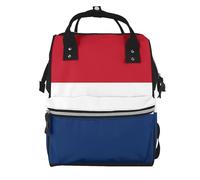 ZQYTGFDC Dutch flag Canvas bag with large capacity and multiple pockets, suitable for mother, baby and travel