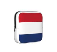 ZQYTGFDC Dutch Flag Feminine Hygiene Pouch, 6 10 Pads Capacity, Small Organizer for Purse Handbag Suitcase, Gift for Girls Women